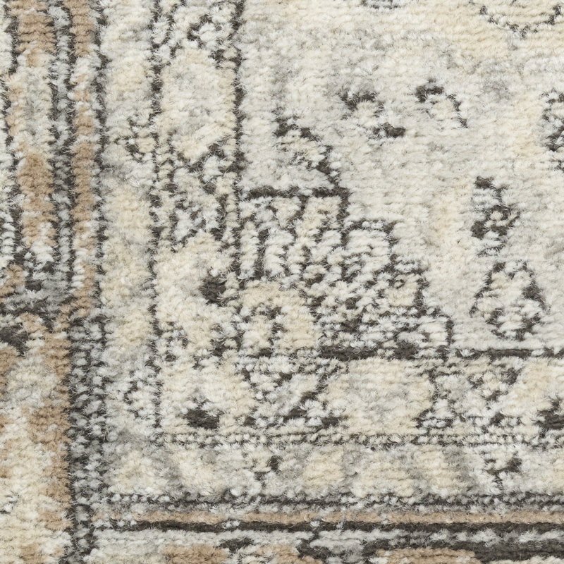 Graelyn Ivory Grey Taupe Vintage Indoor Rug, Runner 2'2" x 7'6"