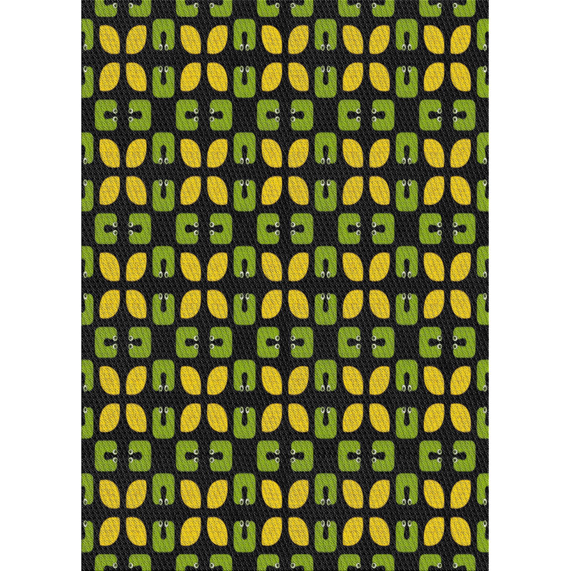 Tapis de la zone verte en laine touffeté à la main Mathias