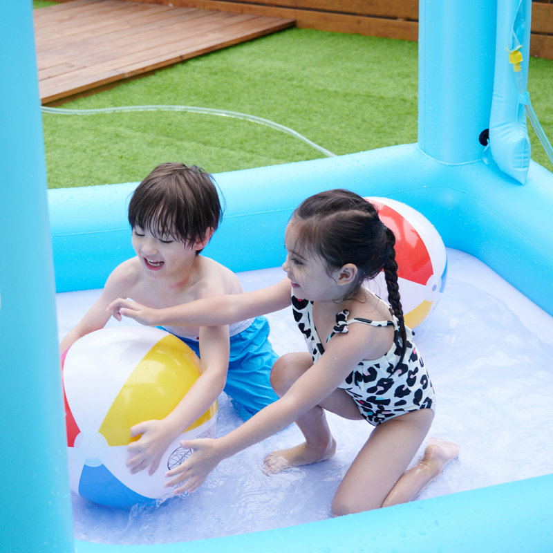  Water Fun Castle Inflatable Pool Outdoor Kids Games