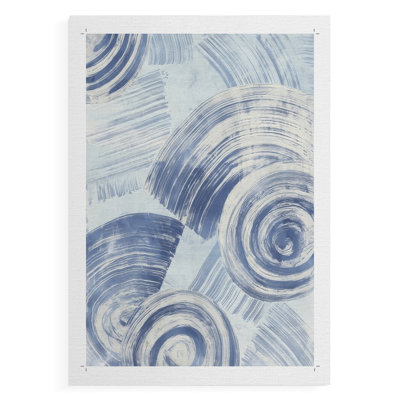 Motif bleu Nautilus II - reproduction de toile seulement - non encadrée