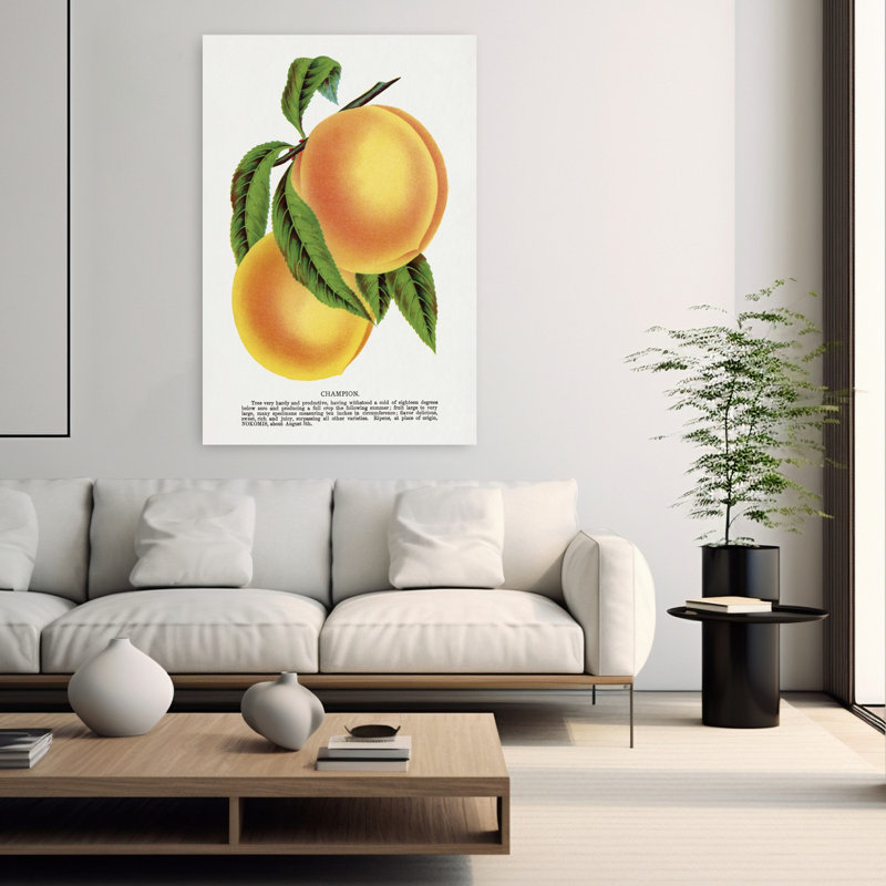 Art mural rétro fleur prune, H 60 po x l 40 po