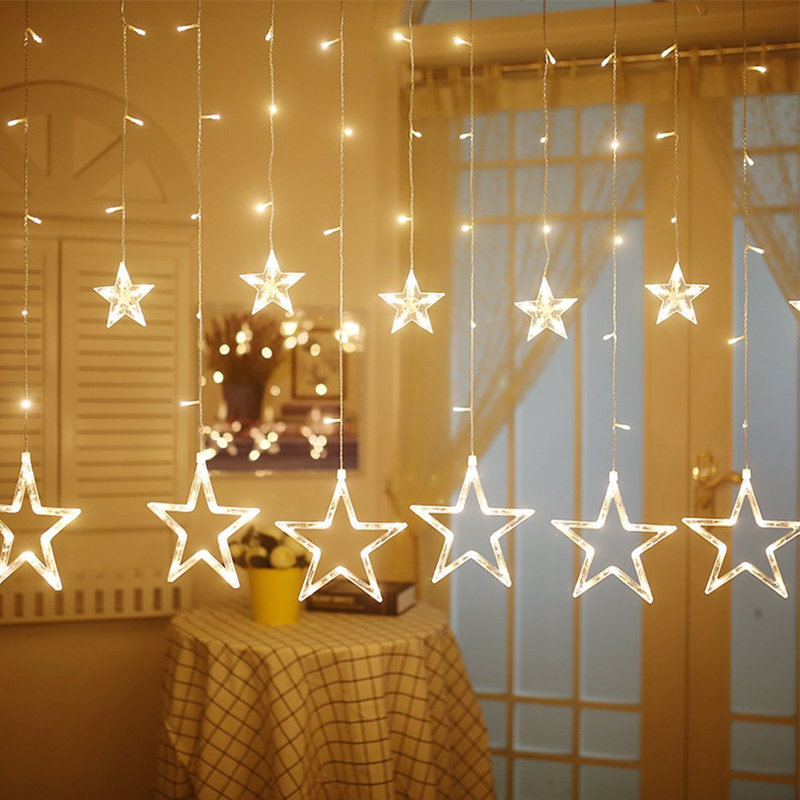 9.8ft Star Twinkle String Light with 12 Stars 2700K