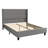 Schauer Corduroy Upholstered Wingback Bed, Metal Frame , Plywood Slats, No Box Spring-2100882969-2116114349