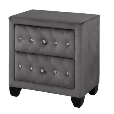 Table de chevet 2 tiroirs Crystal