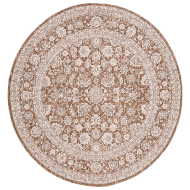 Tillison Willow Performance Oriental Rug, Round 6'3"