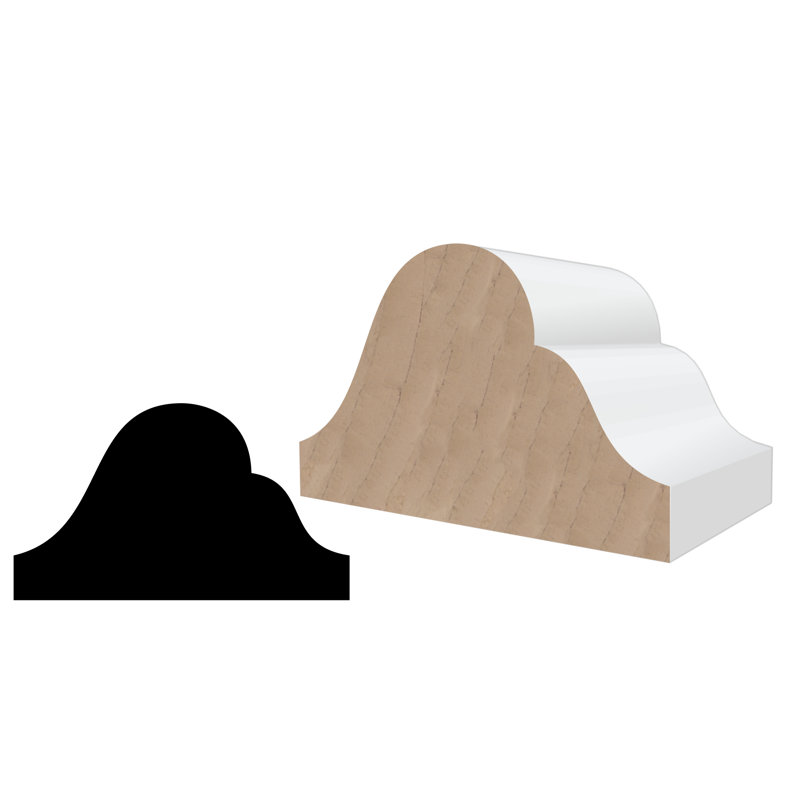 Moulure de panneau de pin apprêté à jointure de doigt l 84 po x l 1 1/16 po x l 96 po RMM 8479