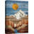 Western Wood Effect Landscape Mountain Range Abstract Nature On Canvas Print-93388819-93388820