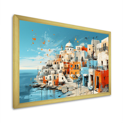 Paysage coloré de la Grèce de Santorin II - Santorini, art mural
