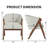 26" Boucle Accent Chair with Solid Wood Frame, Armchair with Wrap-Around Backrest-1398896656