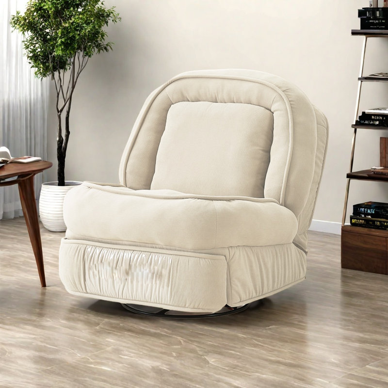 Comfortable pine solid wood lounge chair, Off White