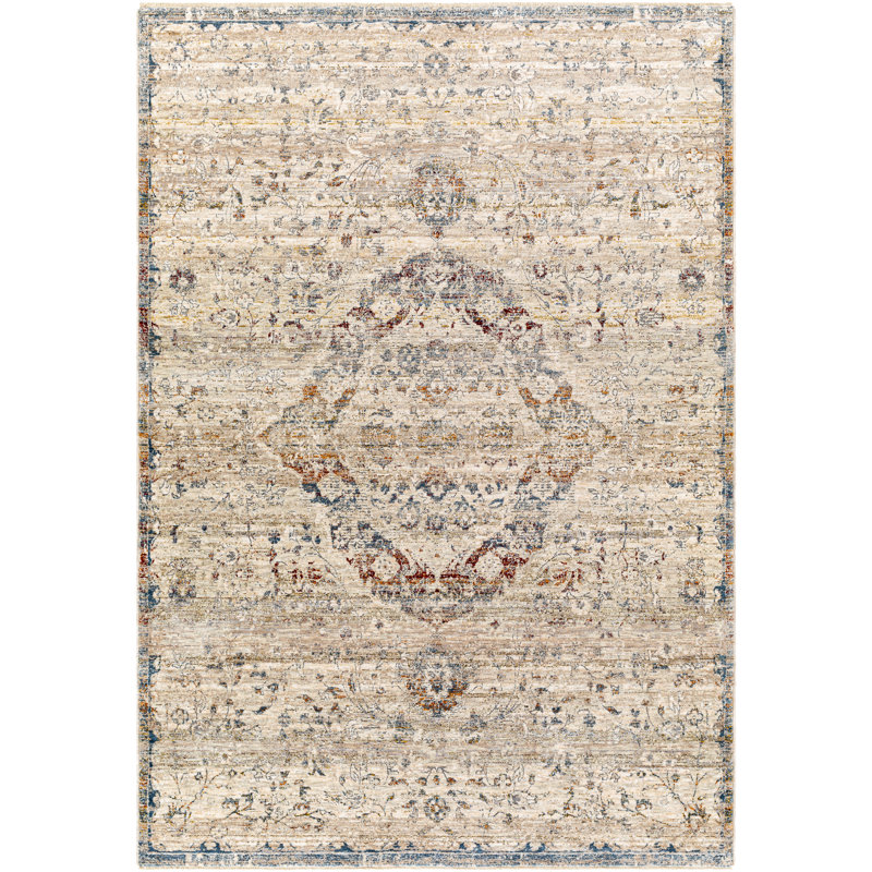 Tapis oriental beige Lodean, Rectangle 9 pi x 13 pi
