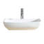 Lavabo de salle de bain vasque rectangulaire en céramique blanche Modern