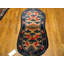 Tapis géométrique antique en laine noué à la main beige ivoire Allover