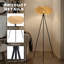Rustic Floor Lamp With Tripod Base & Black Foot Switch-415890866