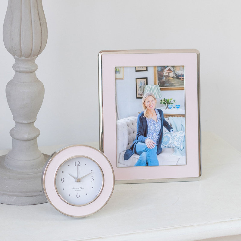 Enamel Picture Frame, 5" x 7", Pink