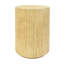Table d'appoint cylindrique, texture semblable au bois, couleur brun antique