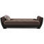 Canapé-lit convertible avec rangement - Pièce fonctionnelle en chenille brune Cozy Living