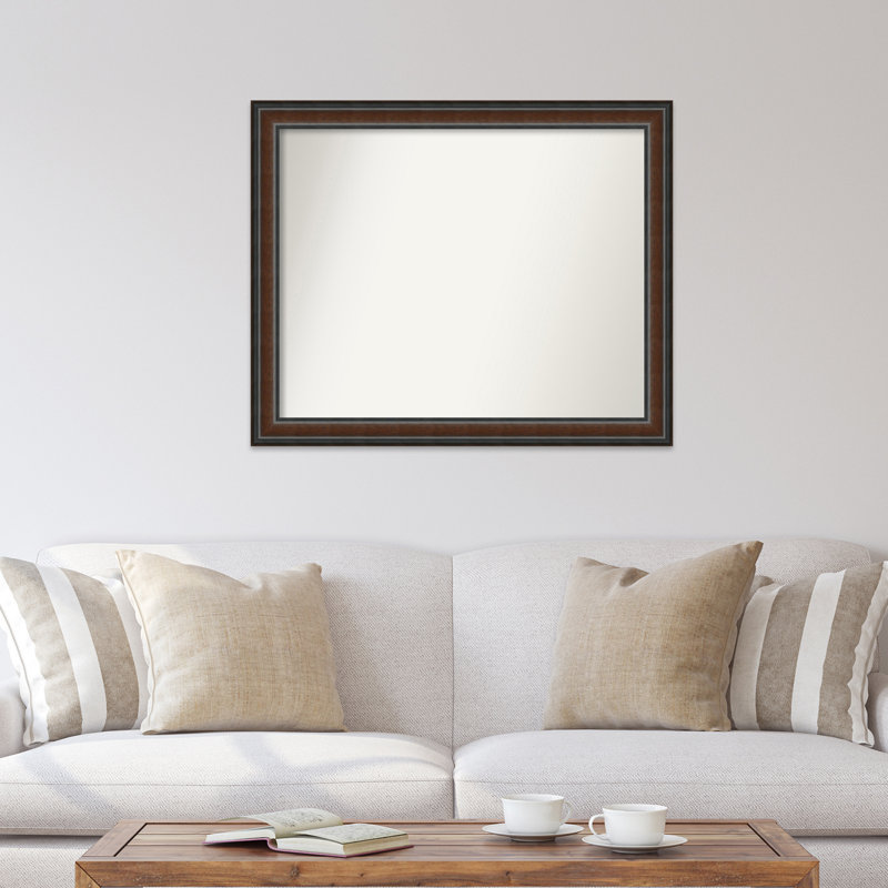 Halcott Solid Wood Rectangle Wall Mirror, 39" H x 32" W