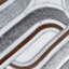 Tapis géométrique moderne en peau de vache gris et beige-881176269