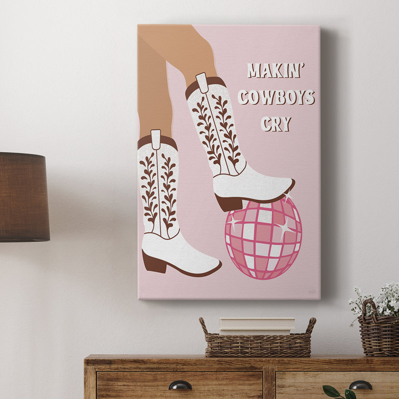 Makin Cowboys Cry - galerie sur mesure enveloppée Cavas, H 60 po x l 40 po
