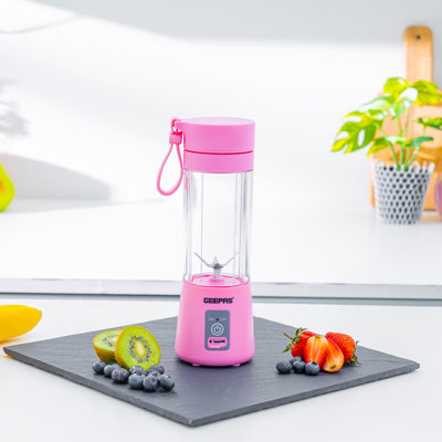 GEEPAS Electric Portable Blender Compact USB Rechargeable Cordless 1 Year Warranty 330ML