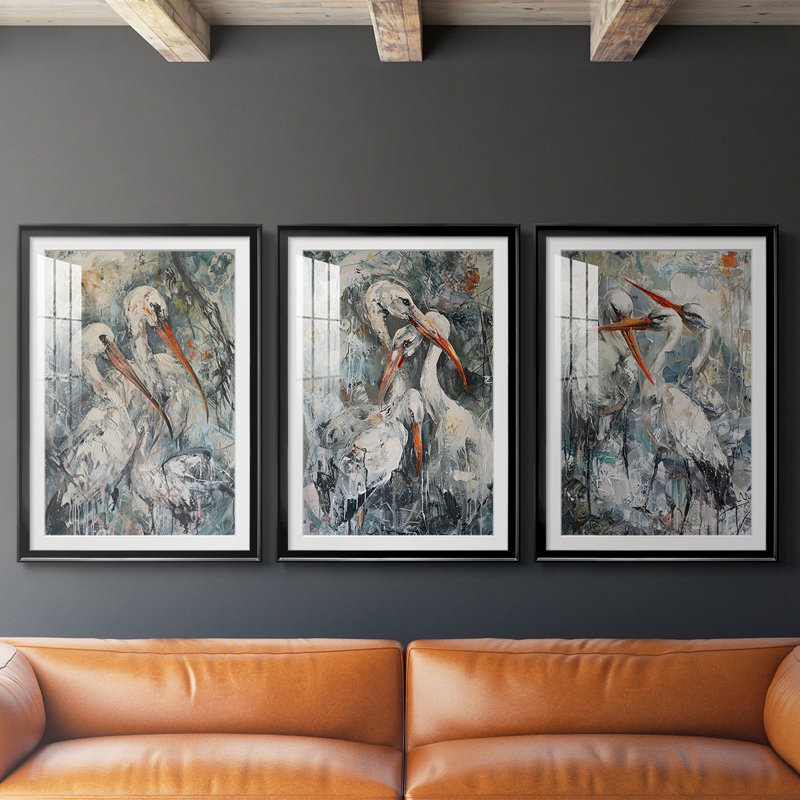 NAUTICAL Series CCXLIV - Impression sur mesure encadrée de qualité supérieure - 3 pièces, H 15 po x l 19 po, Noir