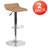 Amp Contemporary Vinyl Adjustable Height Barstool with Quilted Wave Seat-1444476978