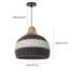 Luminaire suspendu en rotin 1 lumière-64714188