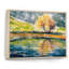 Arbre d'automne avec feuilles orange - peinture sur toile-68471683-68471693