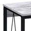 Bureau d'étude blanc antique et noir pour ados, style industriel rustique, bureau en métal style traîneau, noir, robuste