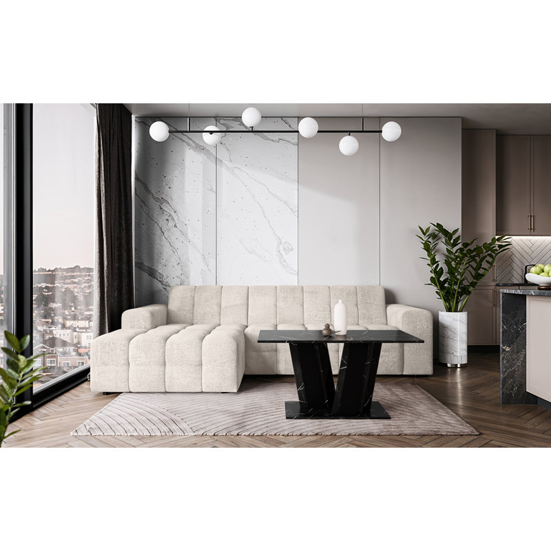 Pedestal Coffee Table, Black