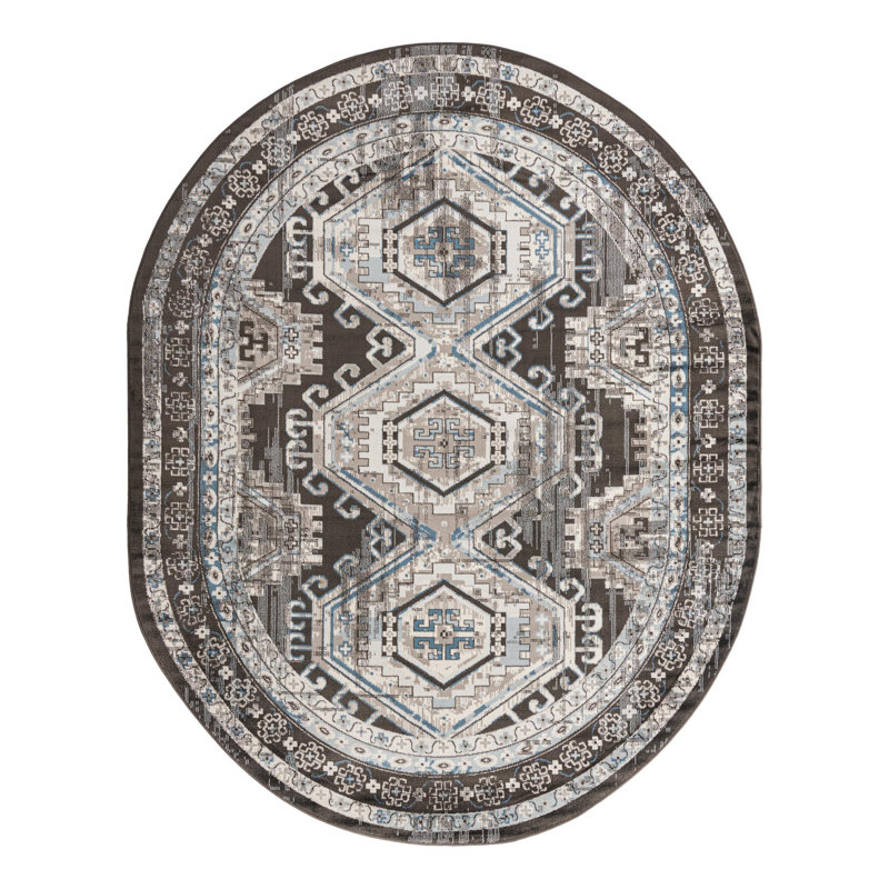Shanil Oriental Indoor Rug, Oval 4'1" x 6'1"
