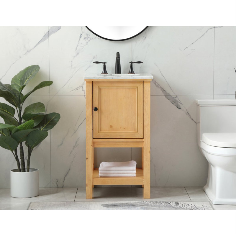Ensemble de meuble-lavabo simple 19 po Narron, Naturel