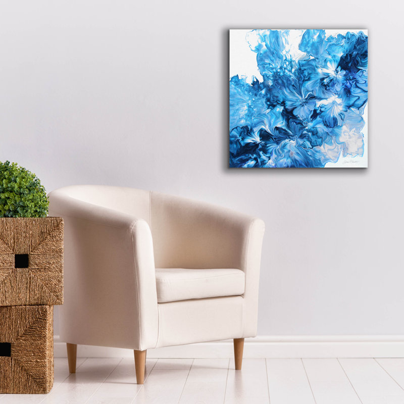  «Abstract Pouring O» par Jean Plout, art mural sur toile, 26 po x 26 po