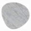 Table de bout Jima, plateau en marbre blanc de 20 po, base en placage brun