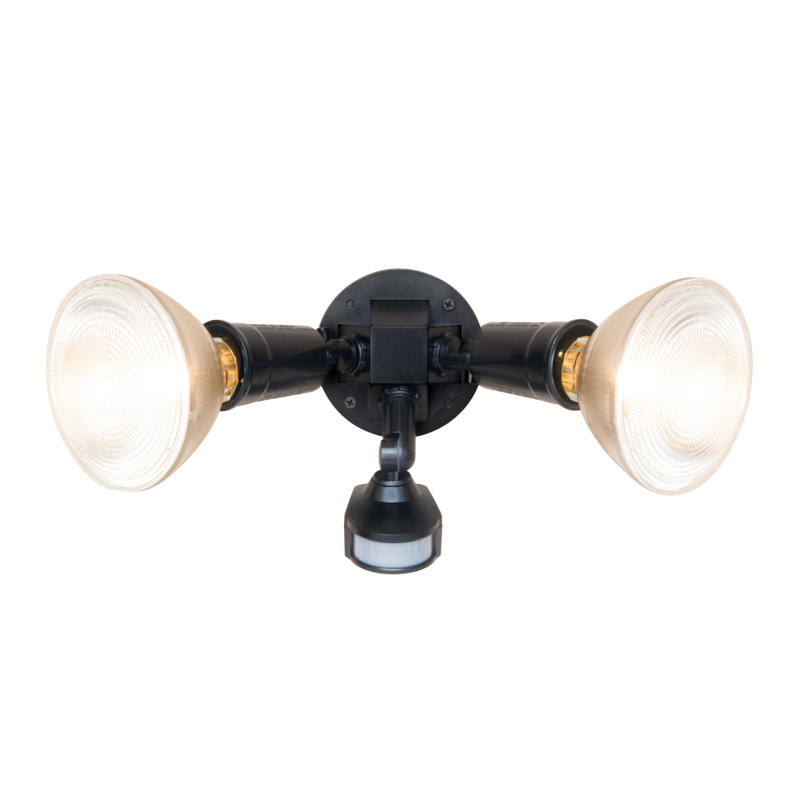 Flood Light with Motion Sensor, Black