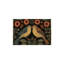 Two Birds with Flowers Doormat, 24 x 36, for Front Door