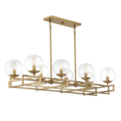Lustre linéaire à 8 lumières Gmur