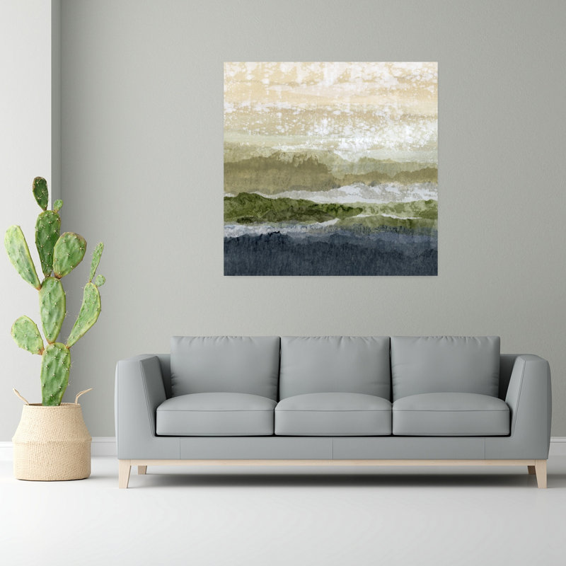 Art contemporain contemporain, paysage abstrait, H 48 po x l 48 po