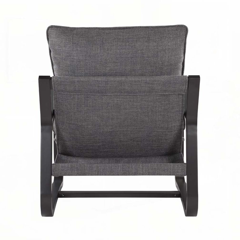 Blaire Sling Chair Upholstered In  Fabric With Metal Frame, Gray