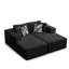 Canapé modulaire 2 places avec méridienne, assise profonde, accoudoirs larges et coussins décoratifs pour petits espaces ou appartements, aucun assemblage requis-1768916871