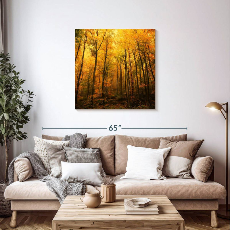 Forêt d'Alvord en automne, H 36 po x l 36 po