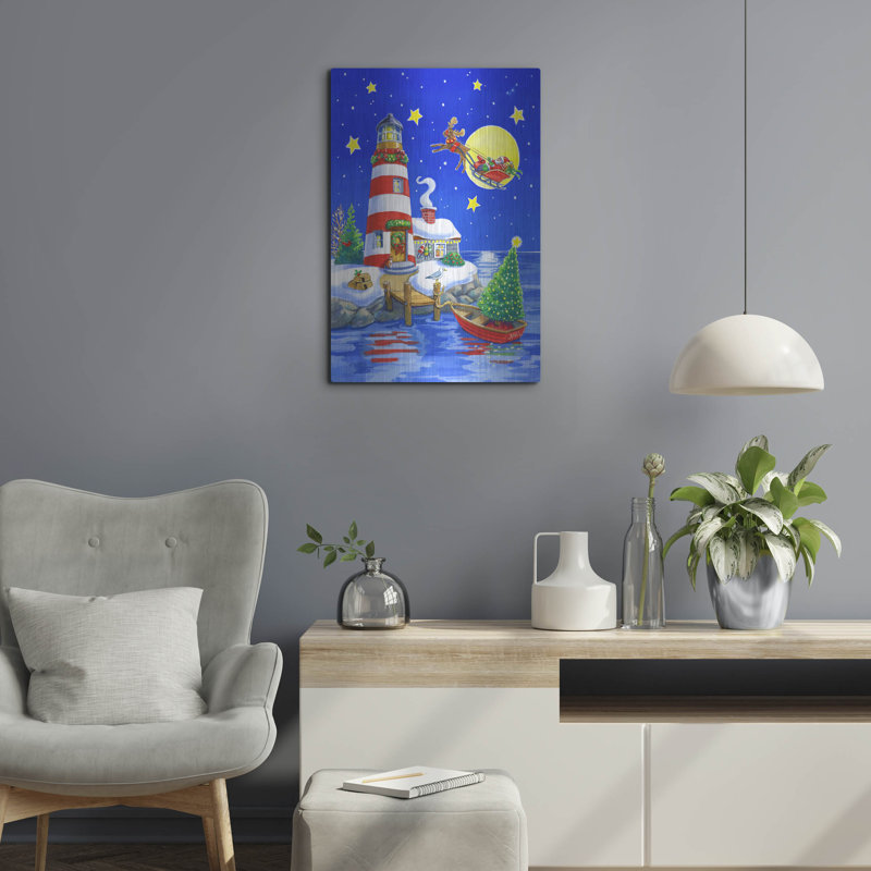  «Rayures de phare» par Geraldine Aikman, art mural en métal, 16 po x 24 po, H 24 po x l 16 po