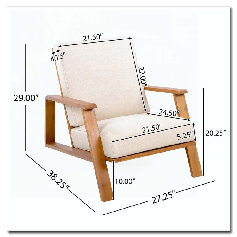 Acacia Wood Club Chair Stylish Comfort Versatile Design, Teak
