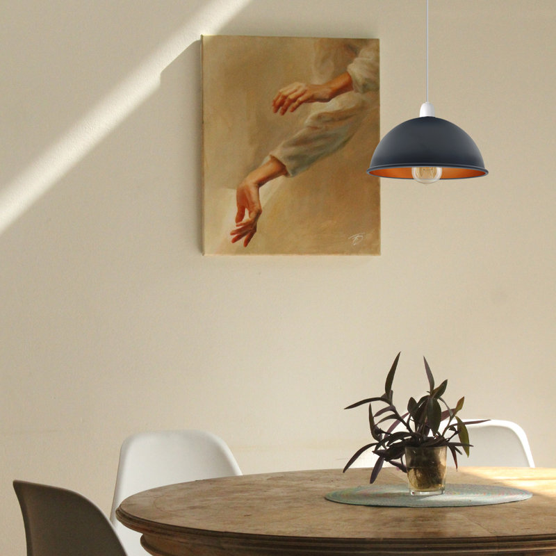 Ashantai 10cm H Metal Lamp Shade ( Uno ), Black Inner Gold