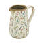 Vase rond en céramique 8,1 x 5,7 x 9,1 po avec motifs floraux multicolores