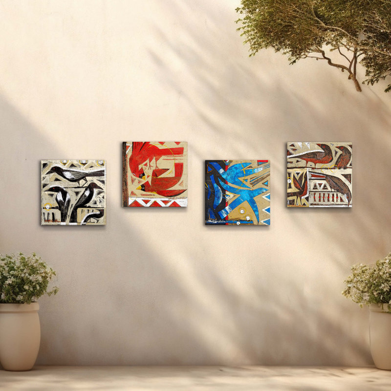 Spirit Spirits: impressionniste collection de boîtes en métal, H 36 po x l 36 po