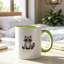 Cute Ceramic Mug with Adorable Sitting Raccoon Cartoon Character Design - Perfect Gift for Pet Lover on Birthday, Christmas.