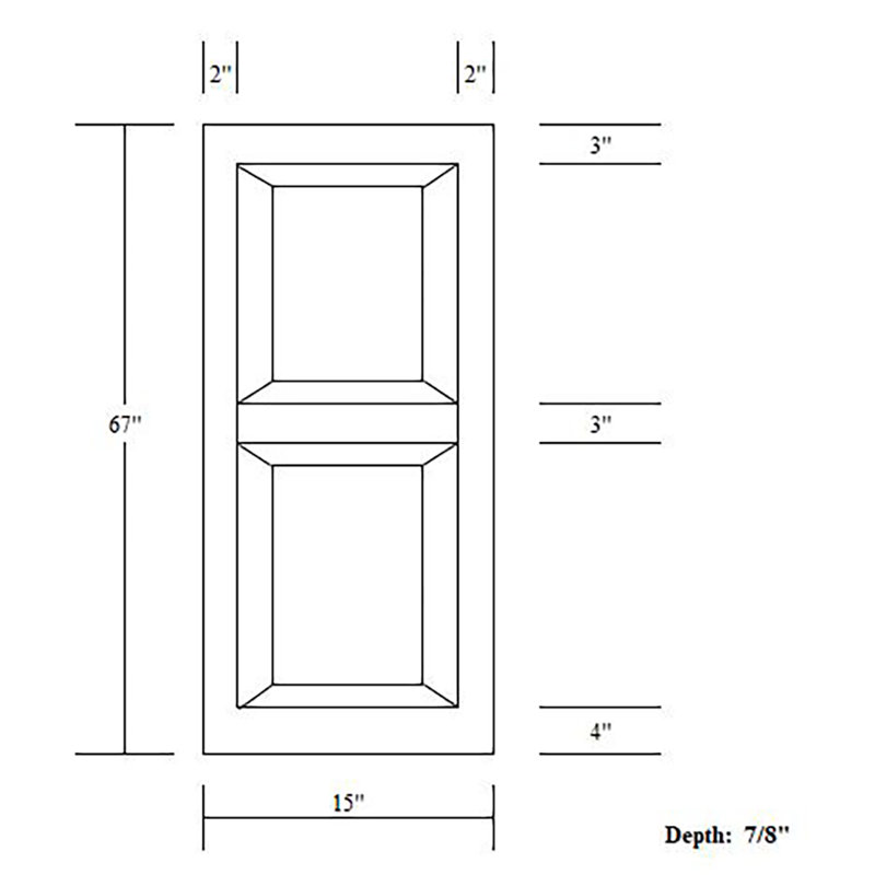 Premier Black Polypropylene Raised Panel Exterior Shutters, 15" x 67"