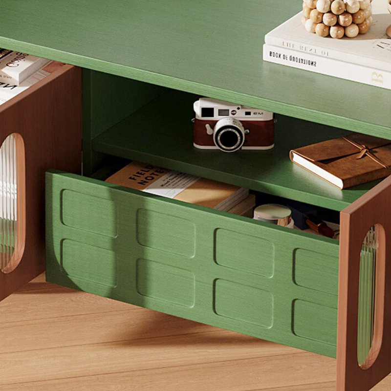 Meuble télé French Light Luxury Design, Vert/brun